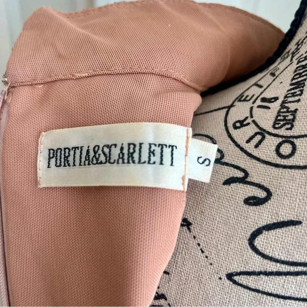 Portia & Scarlett Embellished High-Neck Halter Mermaid Gown Pink Silver Sz S - Picture 16 of 16